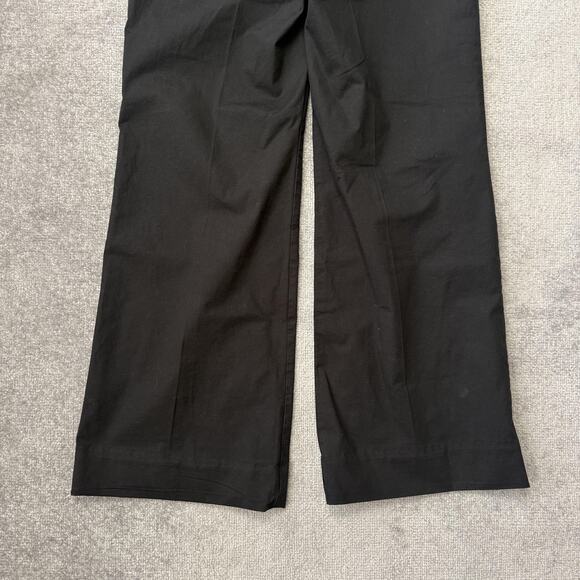 Maeve Anthropologie Pants Womens 10 Black Wide Leg Tie Waist Stretch Cotton NWT - Picture 13 of 13